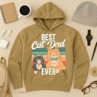 Best Cat Dad Ever Daddy Fathers Day Father Sayings Hoodie thumb 3