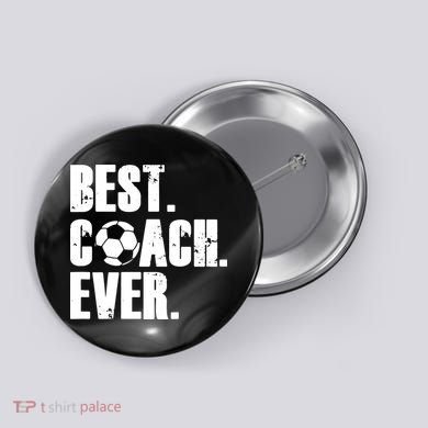 Best Coach Ever Soccer Coach Retro Button