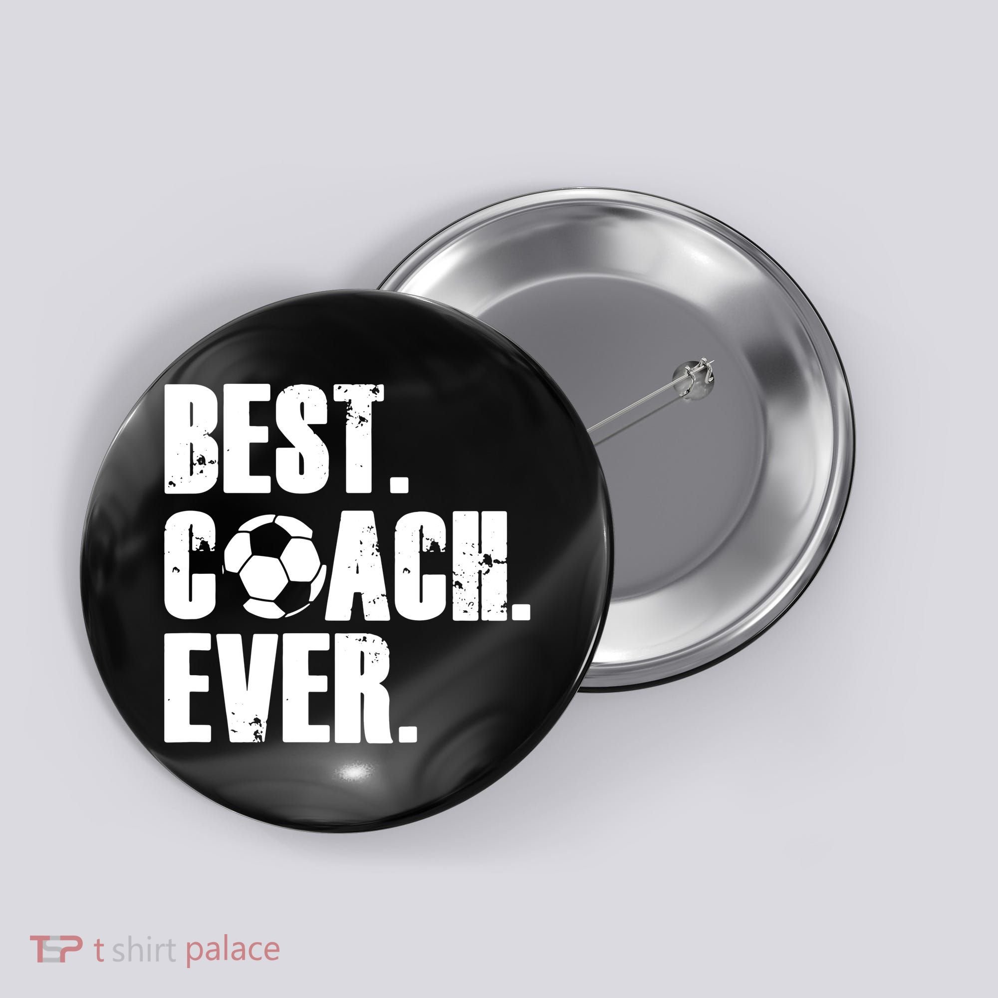 Best Coach Ever Soccer Coach Retro Button