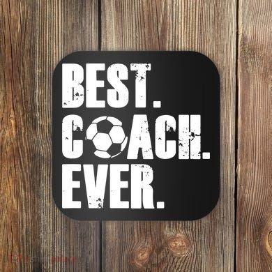 Best Coach Ever Soccer Coach Retro Coaster