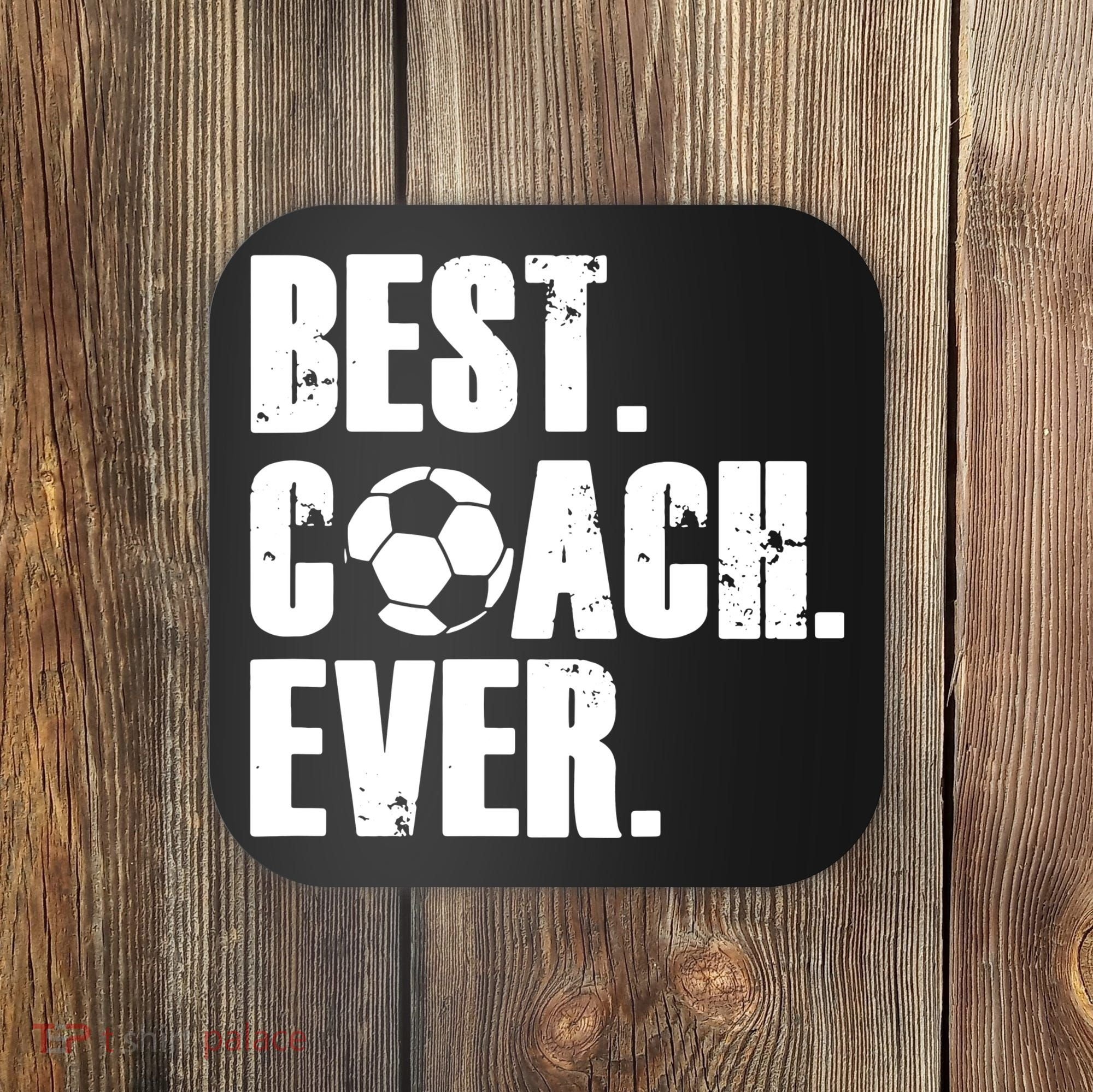Best Coach Ever Soccer Coach Retro Coaster