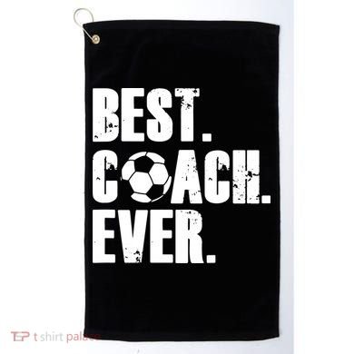 Best Coach Ever Soccer Coach Retro Golf Towel