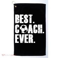 Best Coach Ever Soccer Coach Retro Golf Towel thumb 0