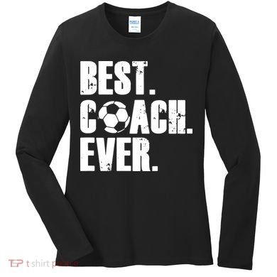 Best Coach Ever Soccer Coach Retro Women's Long Sleeve Shirt