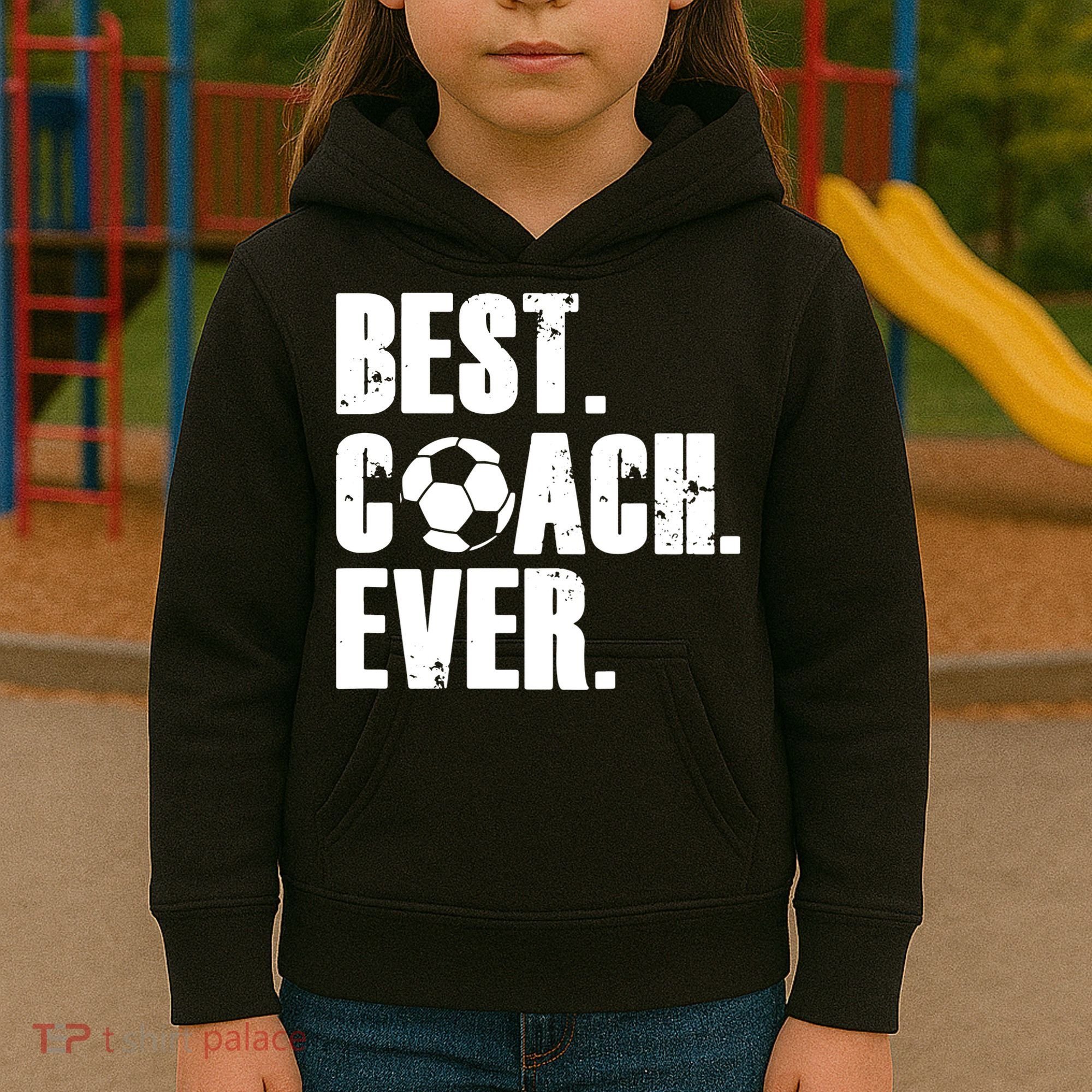 Best Coach Ever Soccer Coach Retro Kids Hoodie