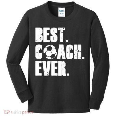 Best Coach Ever Soccer Coach Retro Kids Long Sleeve Shirt