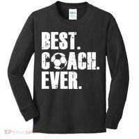 Best Coach Ever Soccer Coach Retro Kids Long Sleeve Shirt thumb 0