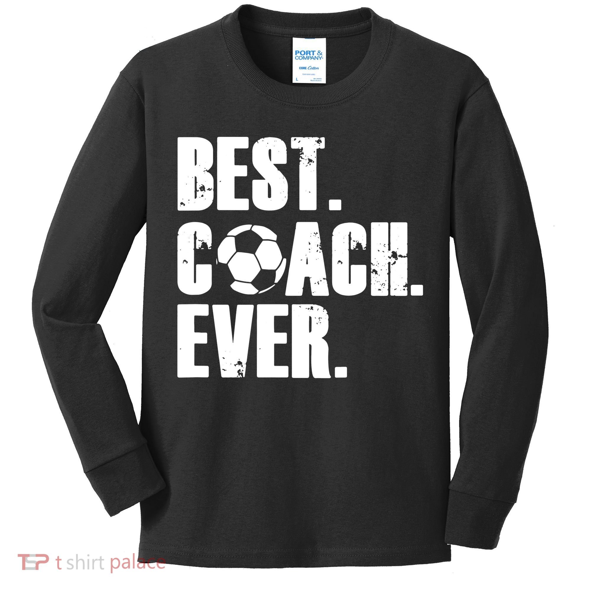 Best Coach Ever Soccer Coach Retro Kids Long Sleeve Shirt