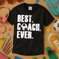 Best Coach Ever Soccer Coach Retro Kids T-Shirt thumb 3