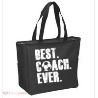 Best Coach Ever Soccer Coach Retro Tote Bag thumb 2