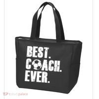 Best Coach Ever Soccer Coach Retro Tote Bag thumb 3