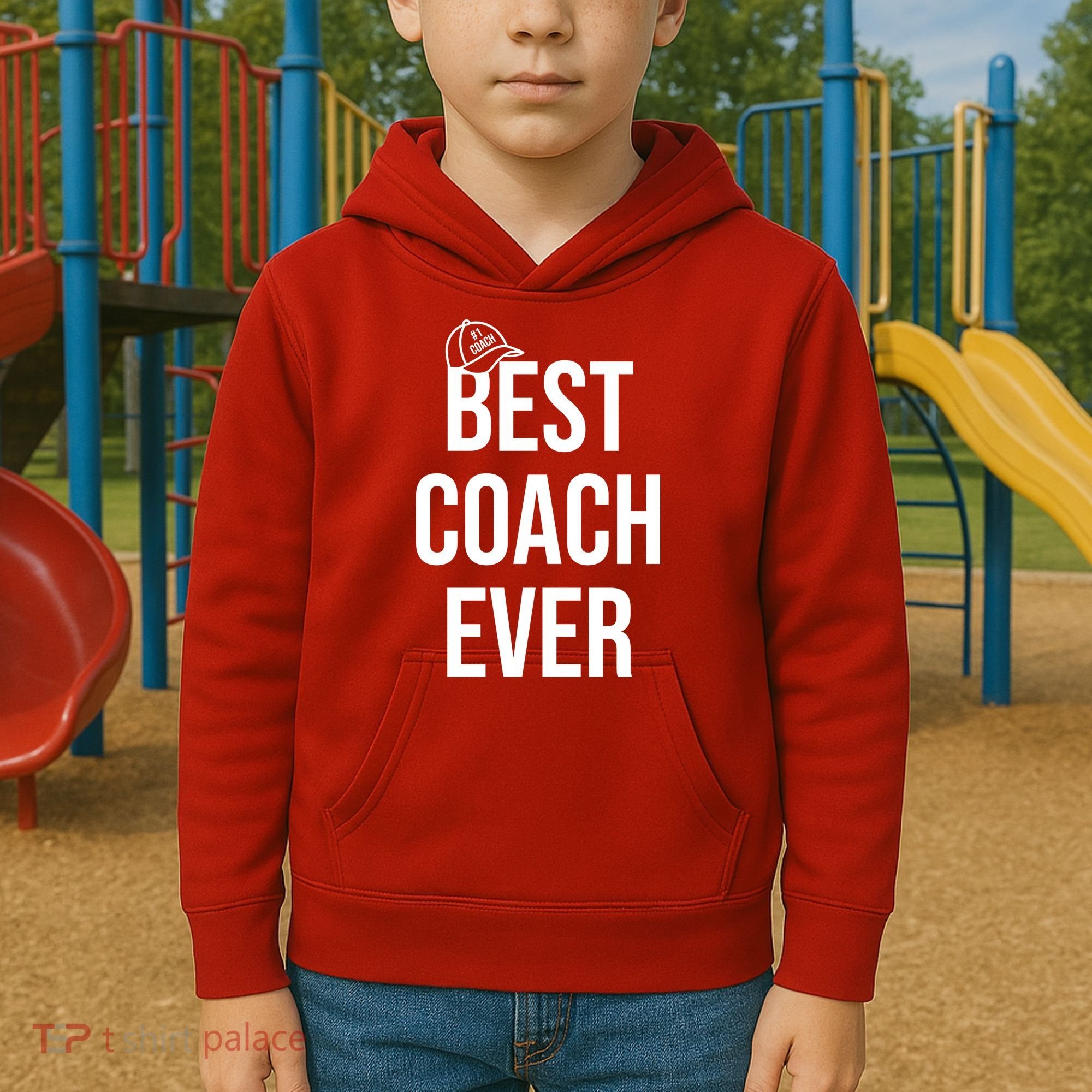 Best Coach Ever Sports Kids Hoodie
