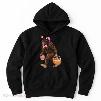 Bigfoot Carring Eggs Easter Bigfoot Easter Costume Hoodie