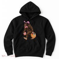 Bigfoot Carring Eggs Easter Bigfoot Easter Costume Hoodie thumb 0