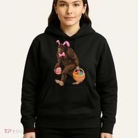 Bigfoot Carring Eggs Easter Bigfoot Easter Costume Hoodie thumb 5