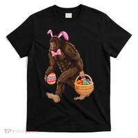 Bigfoot Carring Eggs Easter Bigfoot Easter Costume T-Shirt thumb 0