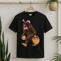 Bigfoot Carring Eggs Easter Bigfoot Easter Costume T-Shirt thumb 2