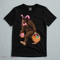 Bigfoot Carring Eggs Easter Bigfoot Easter Costume T-Shirt thumb 5