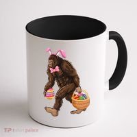 Bigfoot Carring Eggs Easter Bigfoot Easter Costume Coffee Mug thumb 1