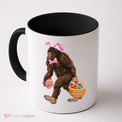 Bigfoot Carring Eggs Easter Bigfoot Easter Costume Coffee Mug
