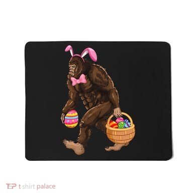 Bigfoot Carring Eggs Easter Bigfoot Easter Costume Mousepad