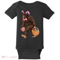 Bigfoot Carring Eggs Easter Bigfoot Easter Costume Baby Bodysuit thumb 0