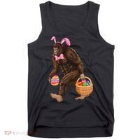 Bigfoot Carring Eggs Easter Bigfoot Easter Costume Tank Top thumb 0