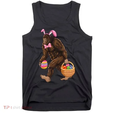 Bigfoot Carring Eggs Easter Bigfoot Easter Costume Tank Top