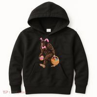 Bigfoot Carring Eggs Easter Bigfoot Easter Costume Kids Hoodie thumb 0