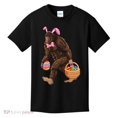Bigfoot Carring Eggs Easter Bigfoot Easter Costume Kids T-Shirt