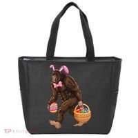 Bigfoot Carring Eggs Easter Bigfoot Easter Costume Tote Bag thumb 0