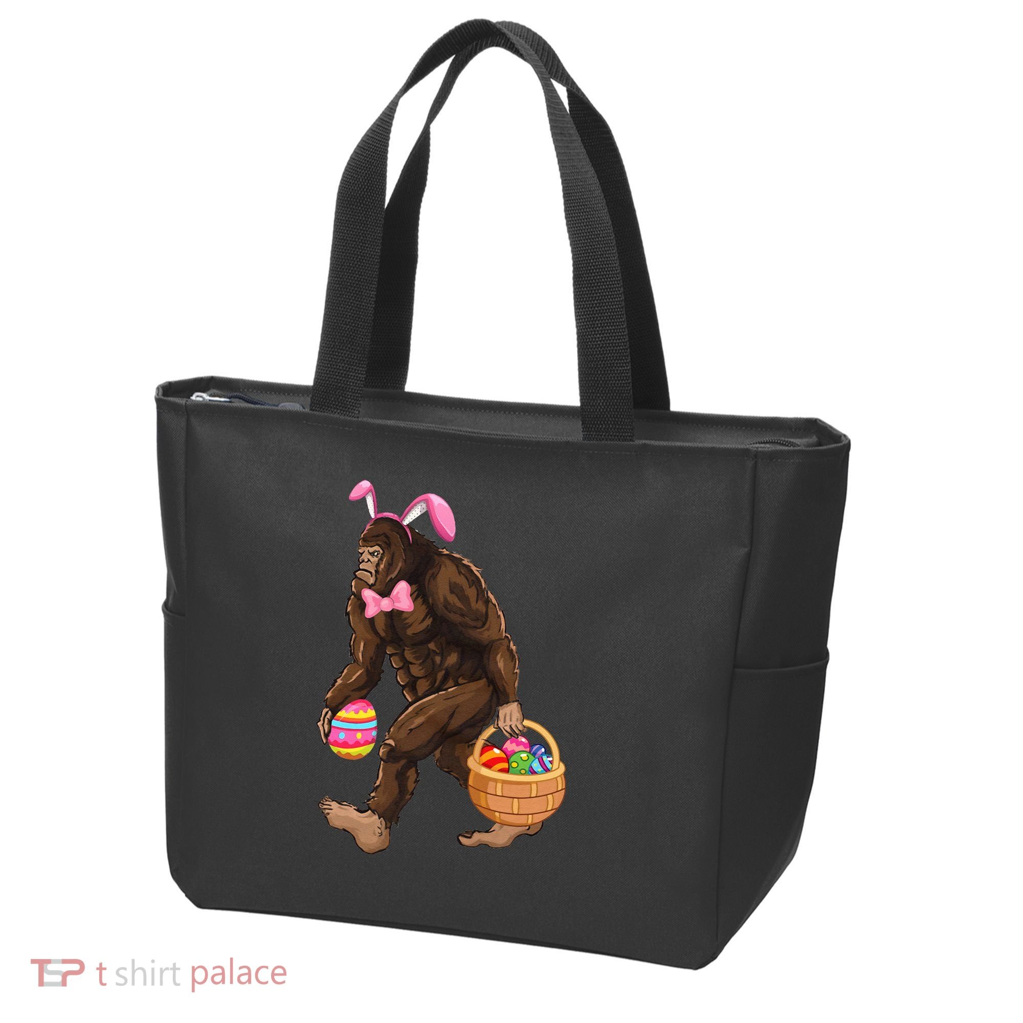 Bigfoot Carring Eggs Easter Bigfoot Easter Costume Tote Bag