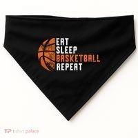 Basketball Coach Eat Sleep Basketball Repeat USA-Made Doggie Bandana thumb 0