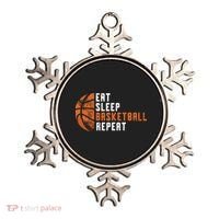 Basketball Coach Eat Sleep Basketball Repeat Ornament thumb 0