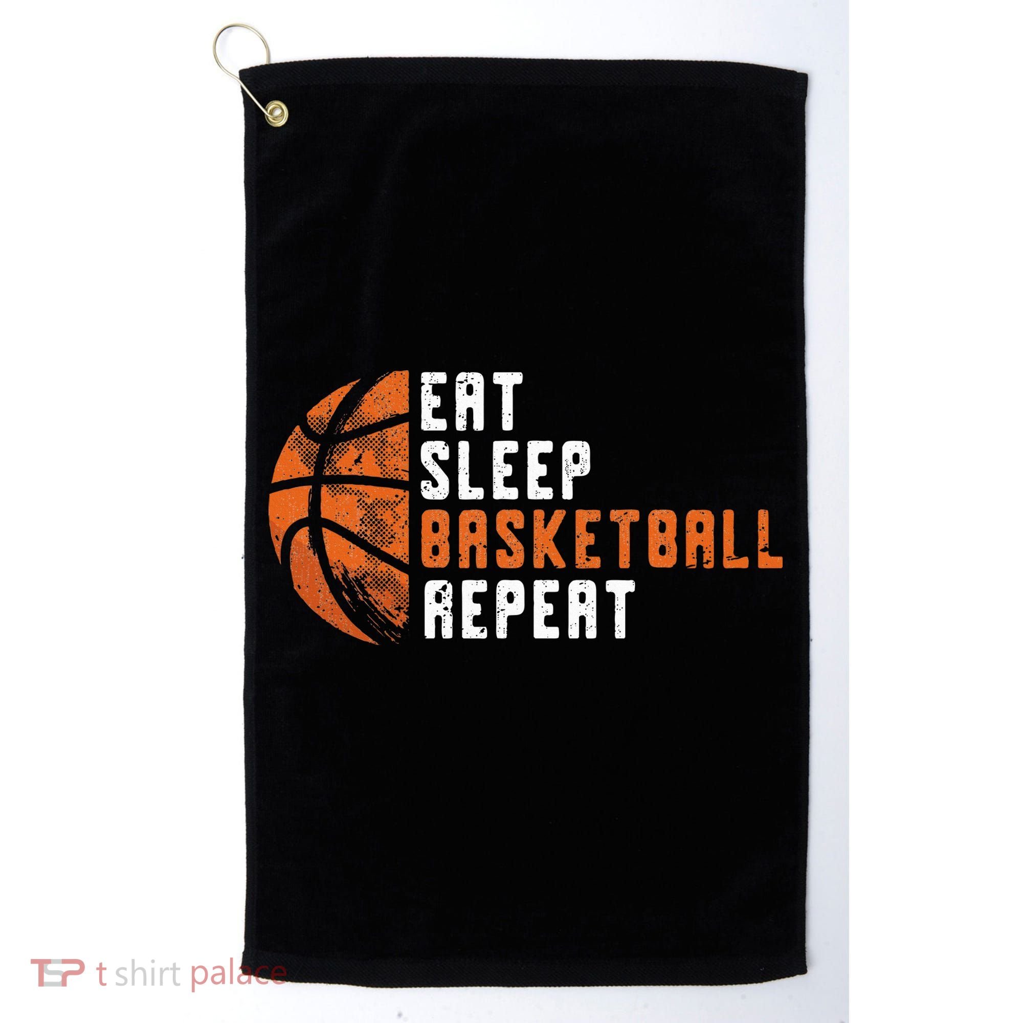 Basketball Coach Eat Sleep Basketball Repeat Golf Towel