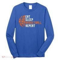Basketball Coach Eat Sleep Basketball Repeat Long Sleeve Shirt thumb 0