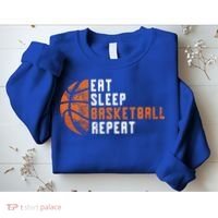 Basketball Coach Eat Sleep Basketball Repeat Sweatshirt thumb 2