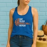 Basketball Coach Eat Sleep Basketball Repeat Women's Tank Top thumb 2