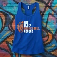 Basketball Coach Eat Sleep Basketball Repeat Women's Tank Top thumb 3