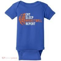 Basketball Coach Eat Sleep Basketball Repeat Baby Bodysuit thumb 0