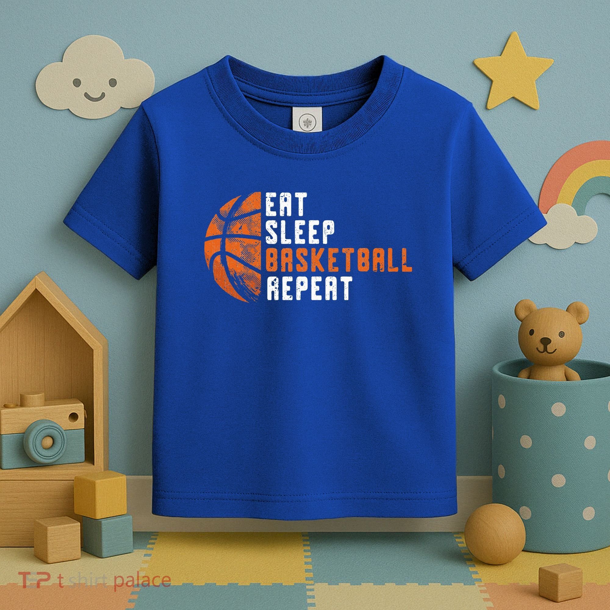 Basketball Coach Eat Sleep Basketball Repeat Toddler T-Shirt