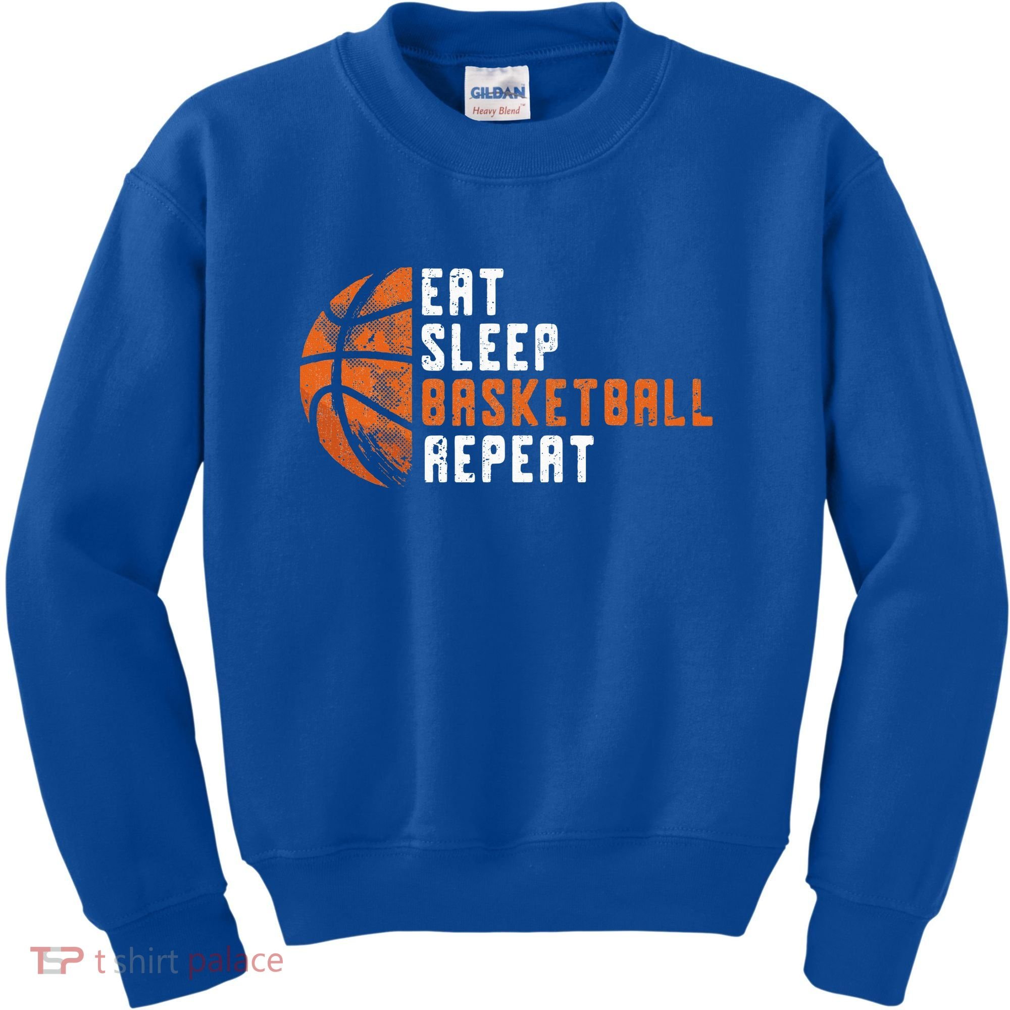 Basketball Coach Eat Sleep Basketball Repeat Kids Sweatshirt