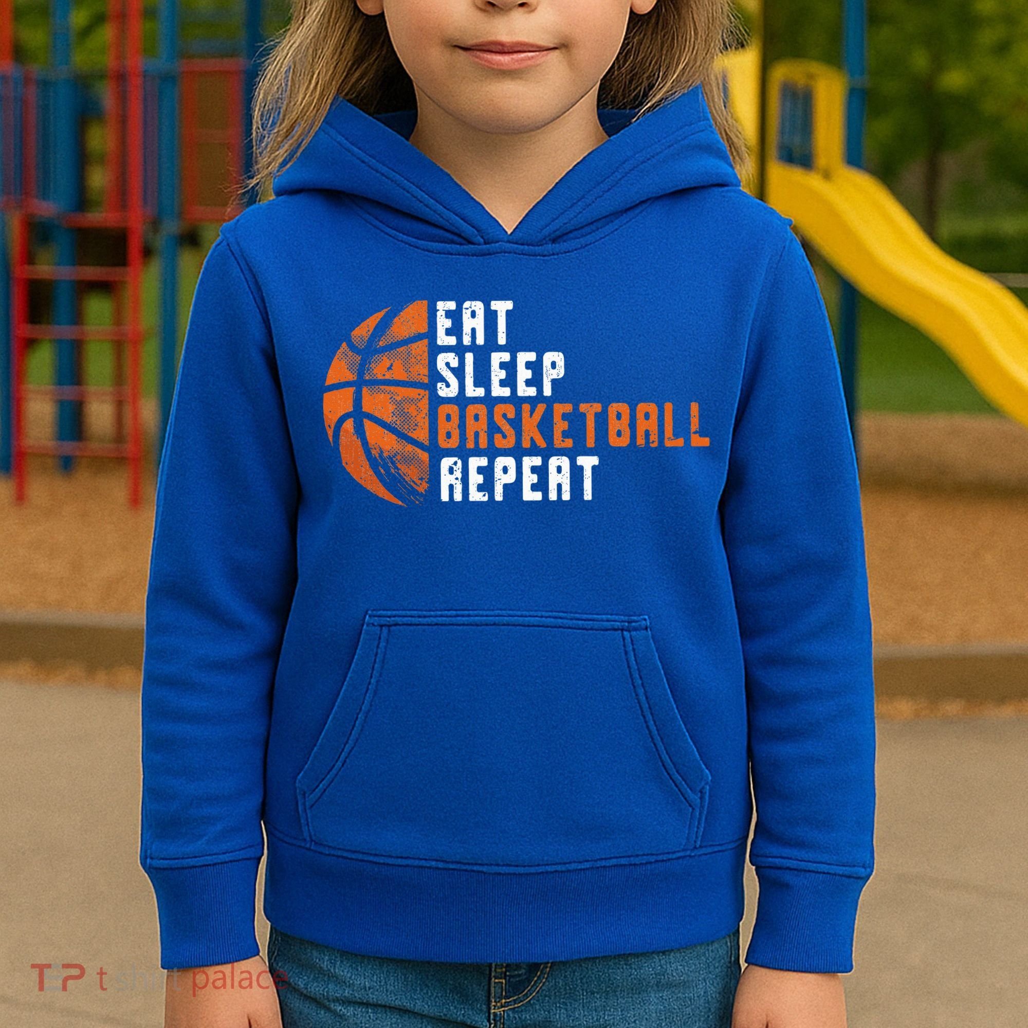 Basketball Coach Eat Sleep Basketball Repeat Kids Hoodie