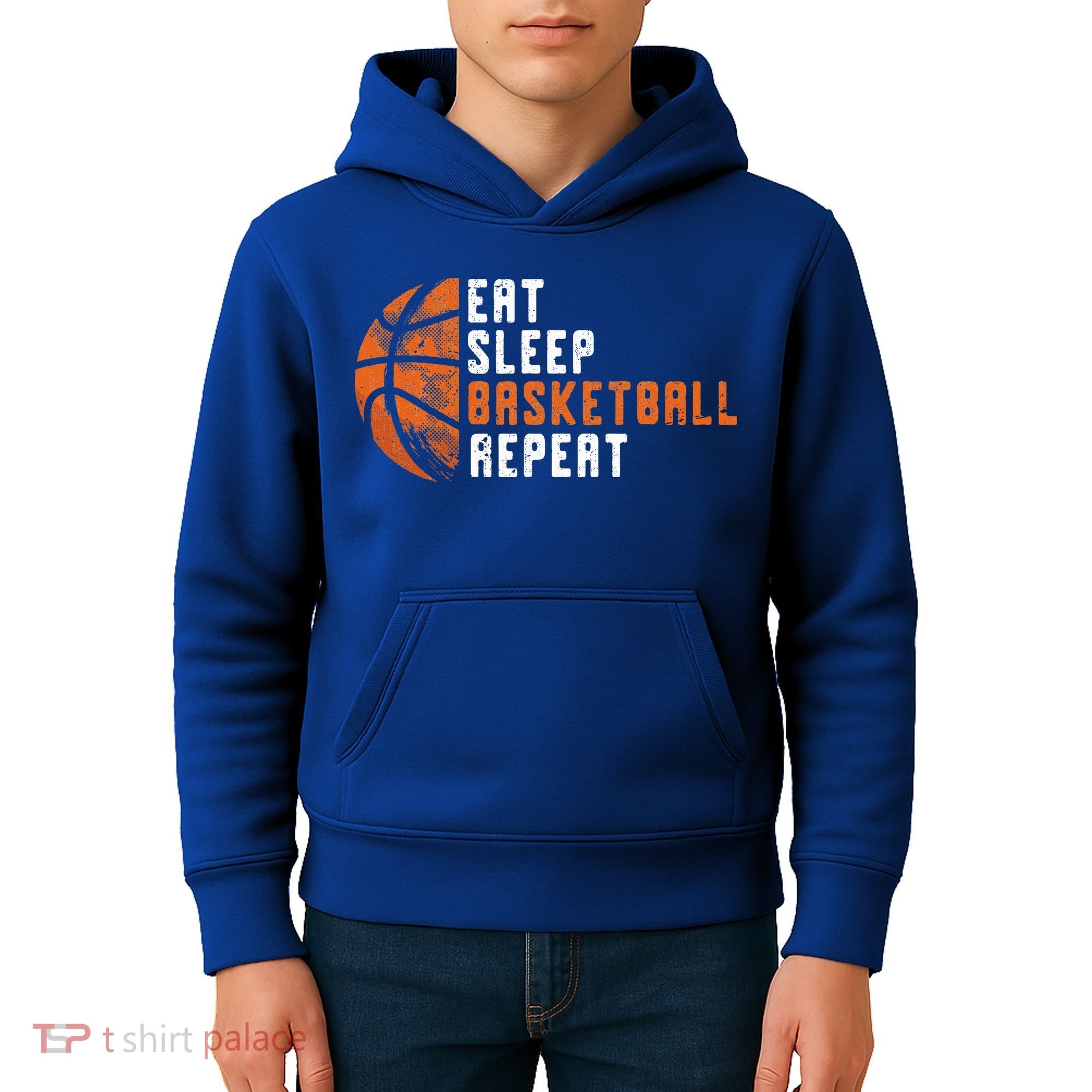 Basketball Coach Eat Sleep Basketball Repeat Kids Hoodie