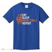 Basketball Coach Eat Sleep Basketball Repeat Kids T-Shirt thumb 0