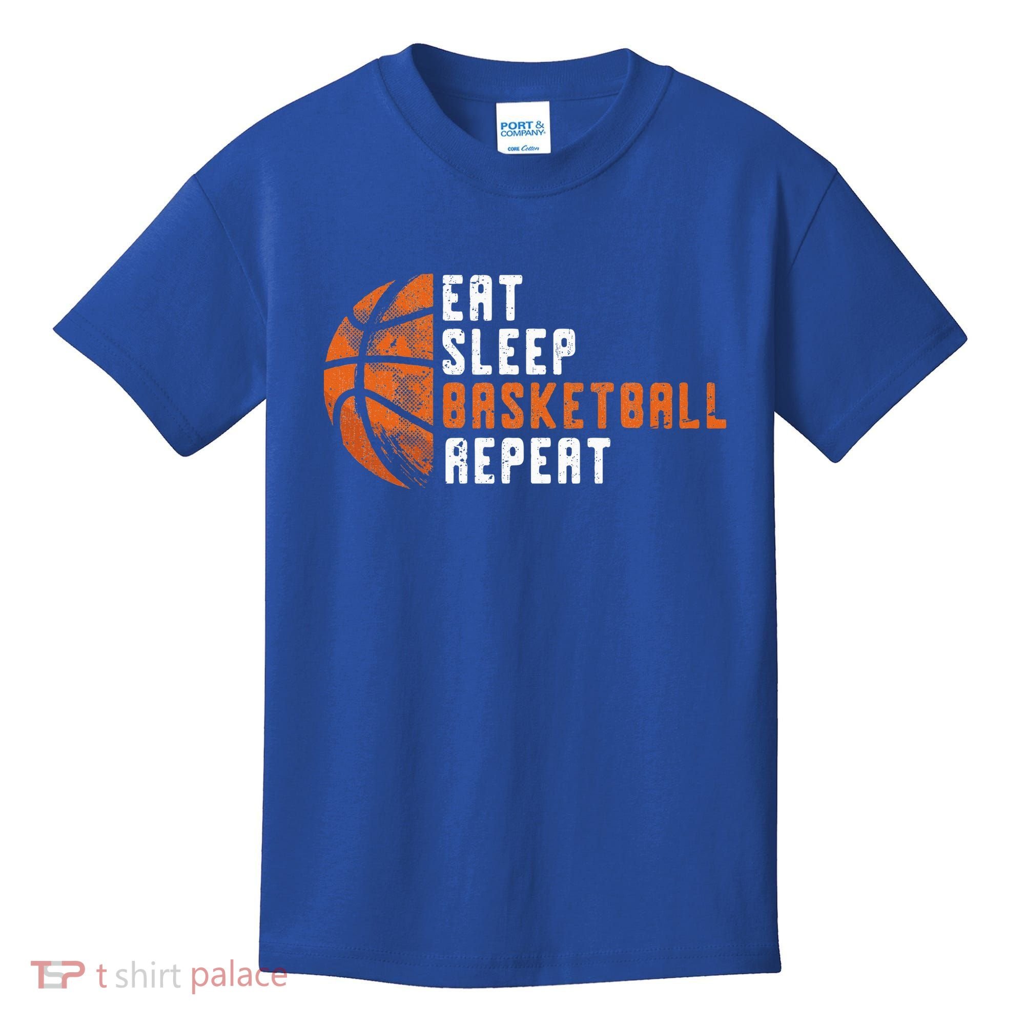 Basketball Coach Eat Sleep Basketball Repeat Kids T-Shirt