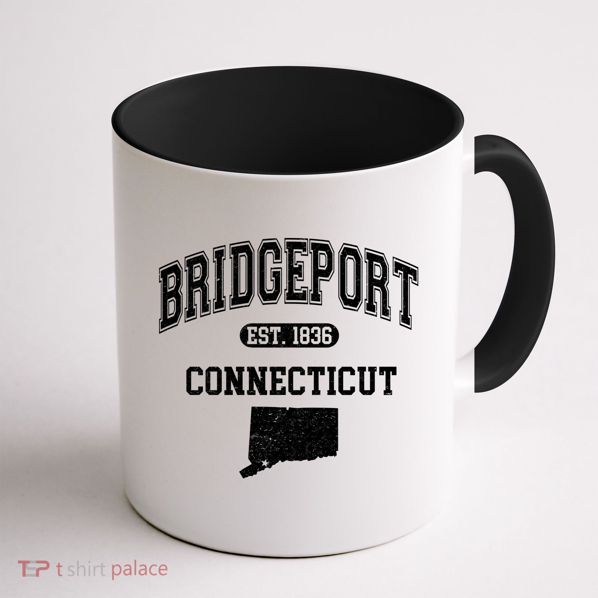 Bridgeport Connecticut Est. 1836 Varsity Coffee Mug