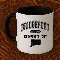 Bridgeport Connecticut Est. 1836 Varsity Coffee Mug thumb 2