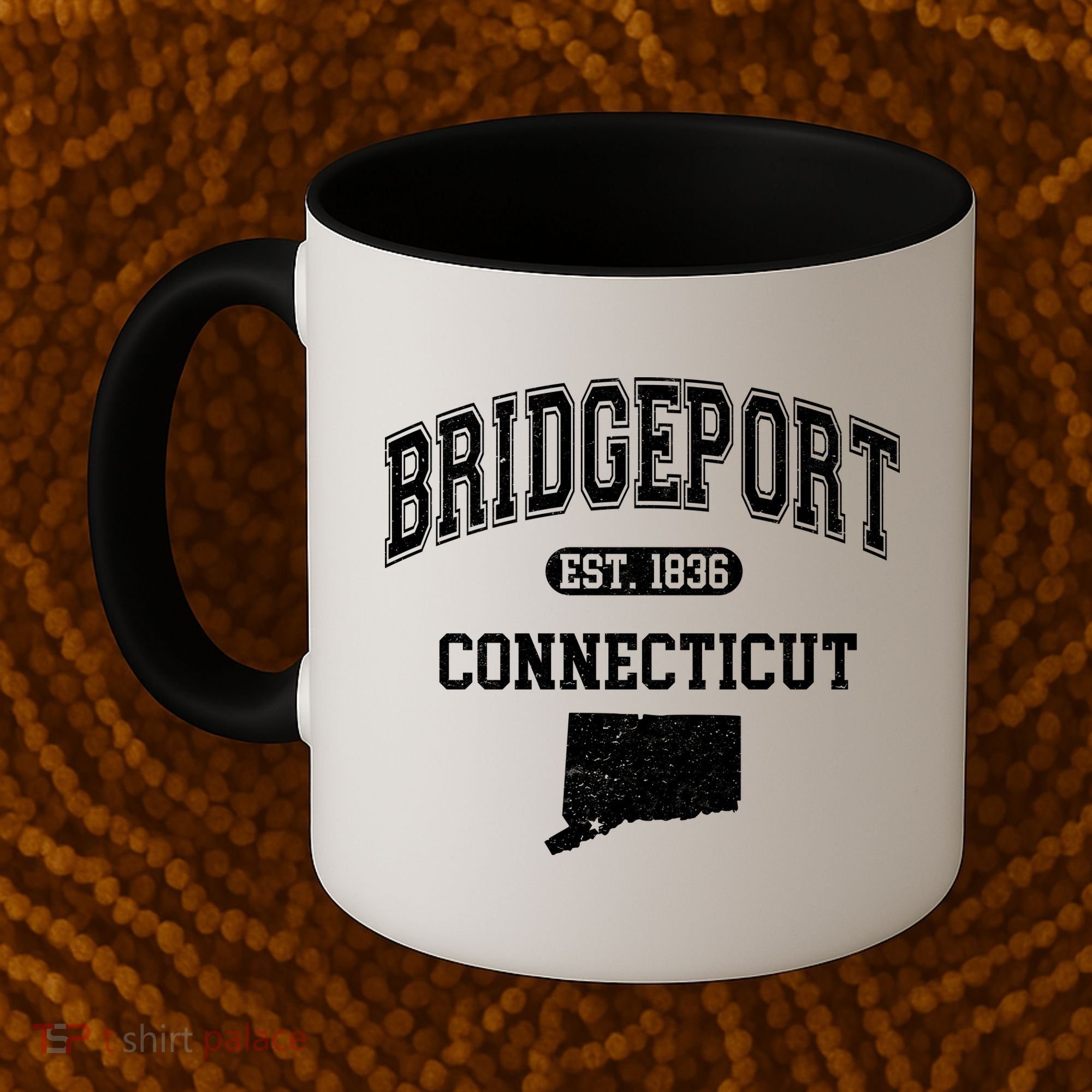Bridgeport Connecticut Est. 1836 Varsity Coffee Mug