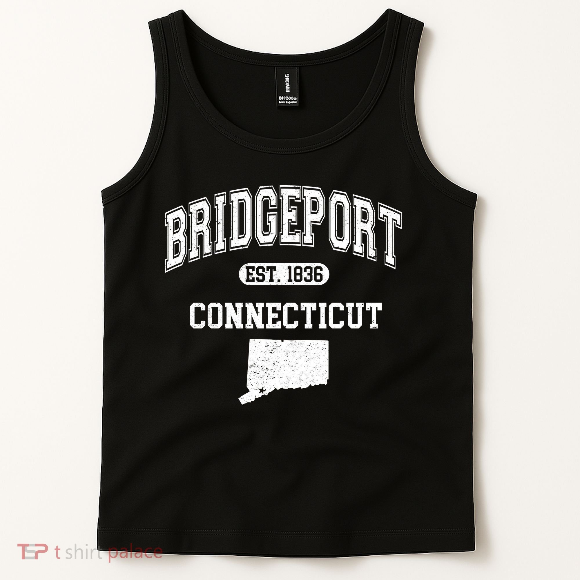 Bridgeport Connecticut Est. 1836 Varsity Tank Top